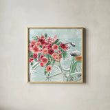 Holiday Ride VI by Dina June. Shown in a natural wood glass frame for a timeless modern aesthetic. Available as an archival giclee rolled canvas, fine art paper, or poster print. SKU 63619a.