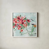 Holiday Ride VI by Dina June. Shown in a crisp white glass frame for a clean and minimalist style. Available as an archival giclee rolled canvas, fine art paper, or poster print. SKU 63619a.