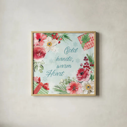 Holiday Ride VIII by Dina June. Shown in a natural wood glass frame for a timeless modern aesthetic. Available as an archival giclee rolled canvas, fine art paper, or poster print. SKU 63621a.