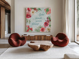 Holiday Ride VIII by Dina June. Shown as extra-large giant wall art in a modern living room. Available as an archival giclee rolled canvas, fine art paper, or poster print. SKU 63621a.