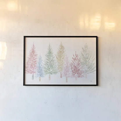 Holiday Sparkle I Pastel by Dina June. shown as a paper print in a black flame. Available as a archival giclee rolled canvas, fine art paper, or poster print. SKU 81955i.