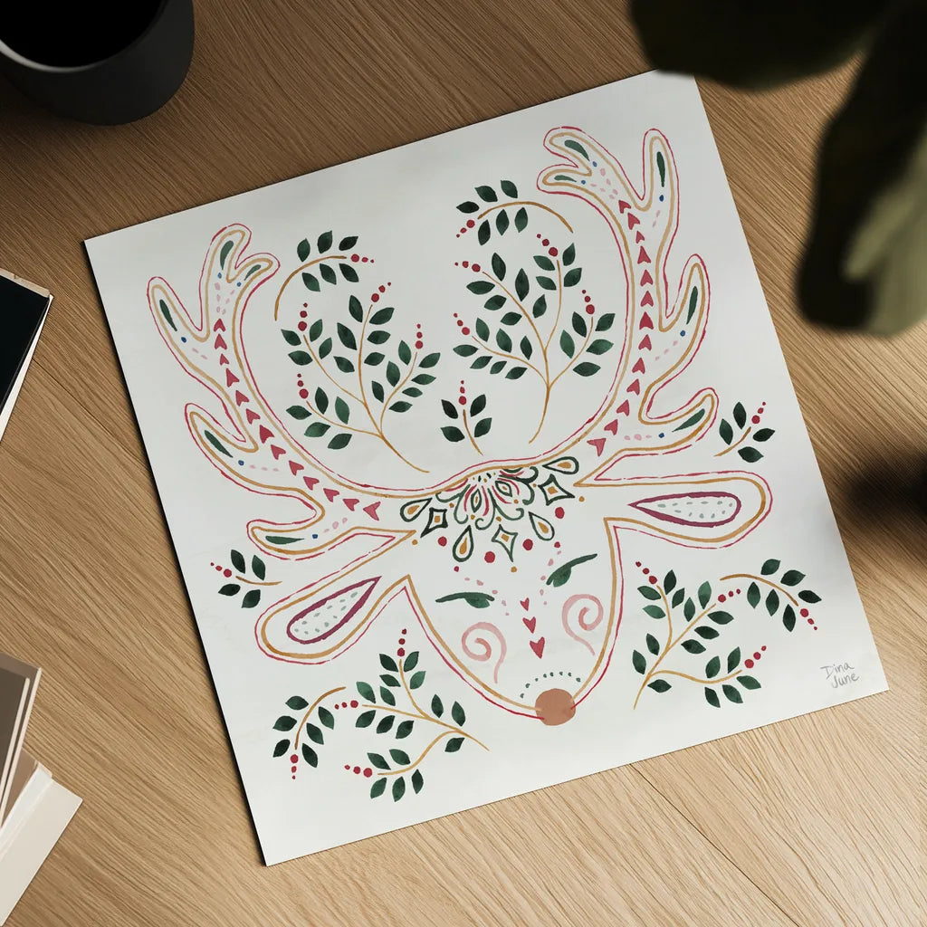 Holiday Sparkle IX by Dina June. Shown as a detailed flat fine art print, highlighting archival giclee quality. Available as an archival giclee rolled canvas, fine art paper, or poster print. SKU 78592a.