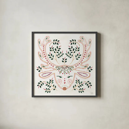 Holiday Sparkle IX by Dina June. Shown in a sleek black glass frame for a contemporary gallery look. Available as an archival giclee rolled canvas, fine art paper, or poster print. SKU 78592a.