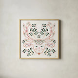 Holiday Sparkle IX by Dina June. Shown in a natural wood glass frame for a timeless modern aesthetic. Available as an archival giclee rolled canvas, fine art paper, or poster print. SKU 78592a.