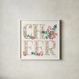 Holiday Sparkle VI by Dina June. Shown in a crisp white glass frame for a clean and minimalist style. Available as an archival giclee rolled canvas, fine art paper, or poster print. SKU 78589a.