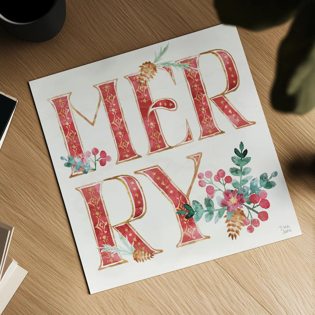 Holiday Sparkle VII by Dina June. Shown as a detailed flat fine art print, highlighting archival giclee quality. Available as an archival giclee rolled canvas, fine art paper, or poster print. SKU 78590a.