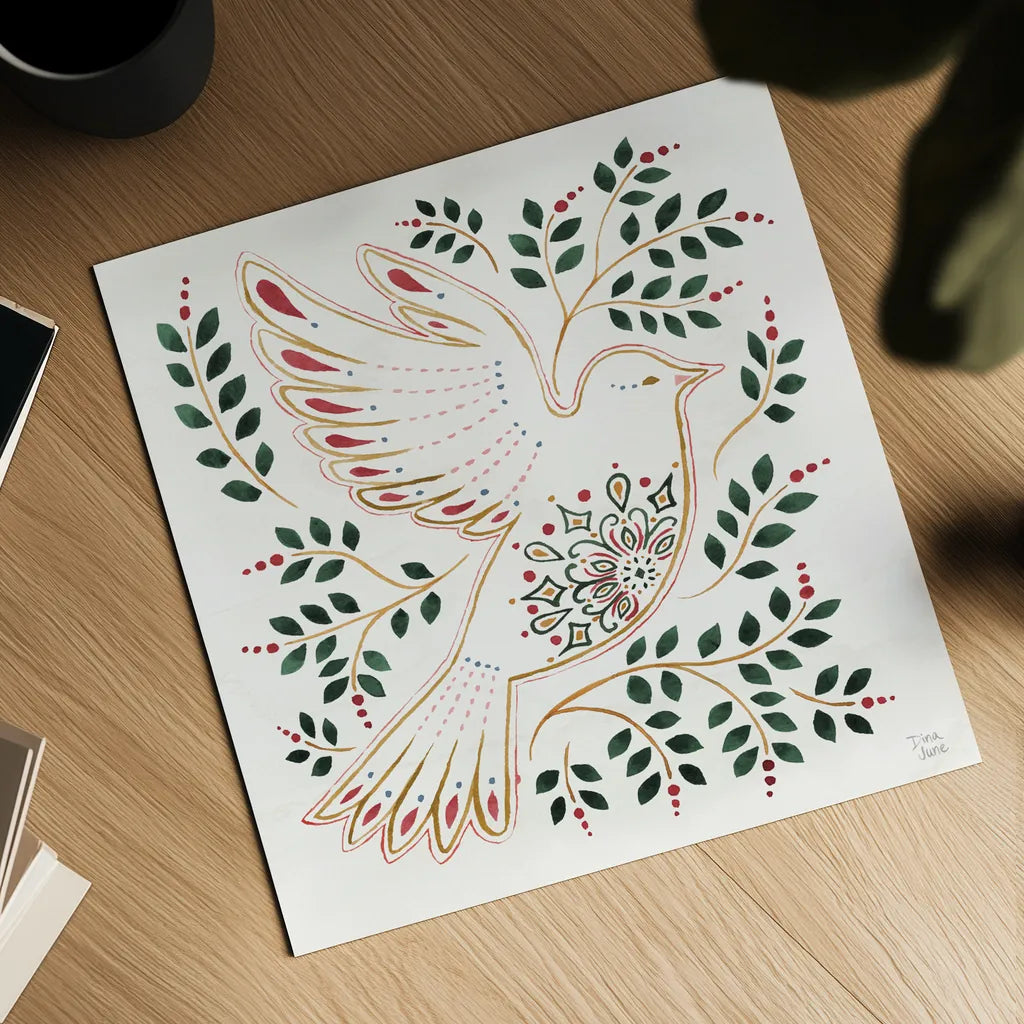 Holiday Sparkle VIII by Dina June. Shown as a detailed flat fine art print, highlighting archival giclee quality. Available as an archival giclee rolled canvas, fine art paper, or poster print. SKU 78591a.