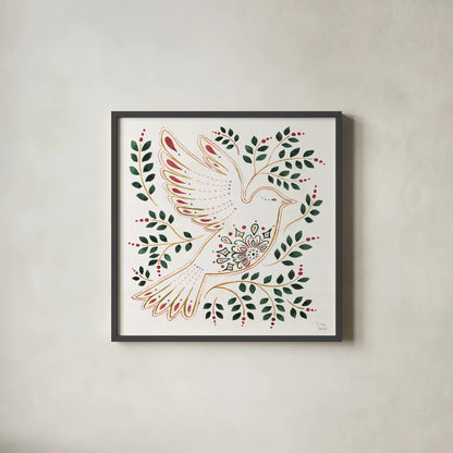 Holiday Sparkle VIII by Dina June. Shown in a sleek black glass frame for a contemporary gallery look. Available as an archival giclee rolled canvas, fine art paper, or poster print. SKU 78591a.