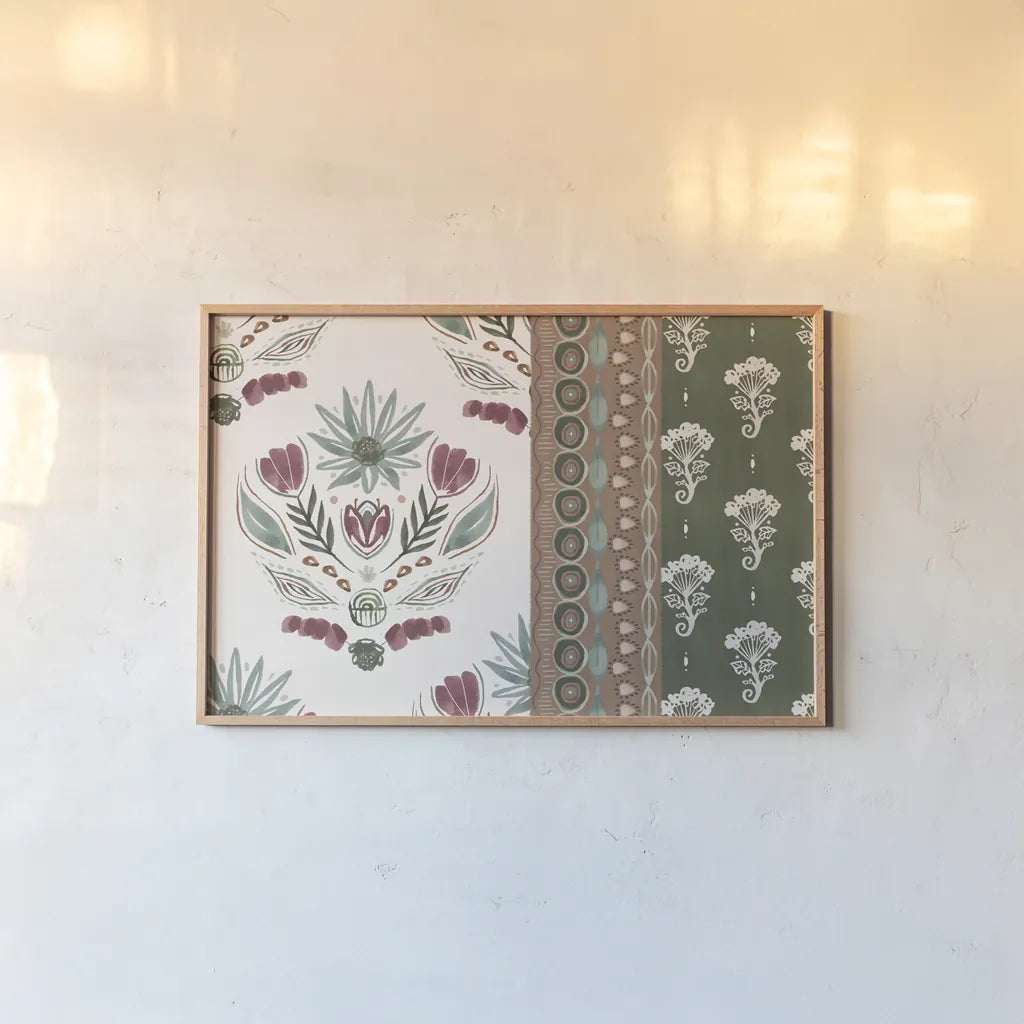 Impressions II by Dina June. shown as a paper print in a natural frame. Available as a archival giclee rolled canvas, fine art paper, or poster print. SKU 97775i.