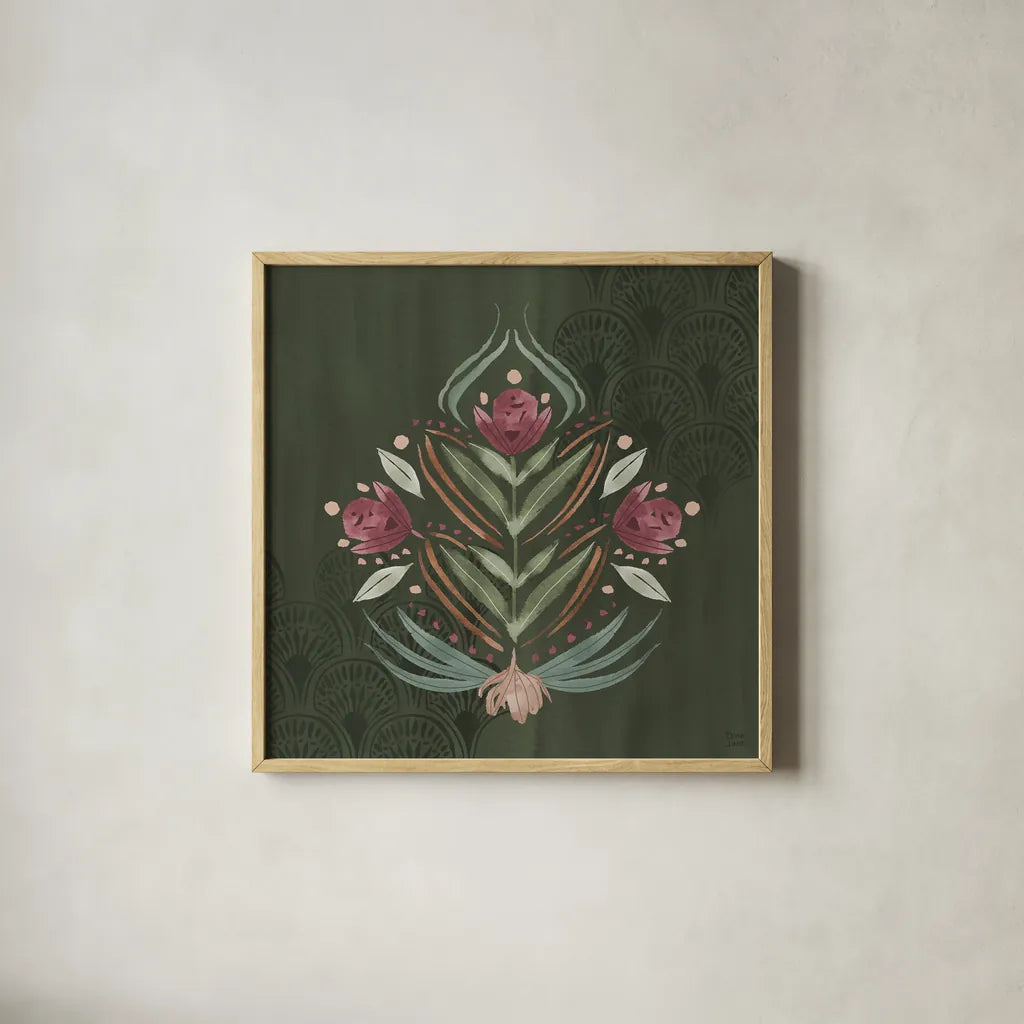 Impressions IV by Dina June. Shown in a natural wood glass frame for a timeless modern aesthetic. Available as an archival giclee rolled canvas, fine art paper, or poster print. SKU 97777a.