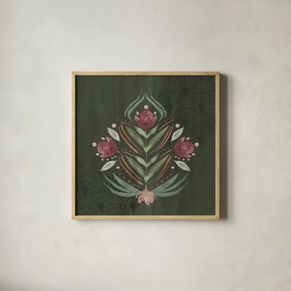 Impressions IV by Dina June. Shown in a natural wood glass frame for a timeless modern aesthetic. Available as an archival giclee rolled canvas, fine art paper, or poster print. SKU 97777a.