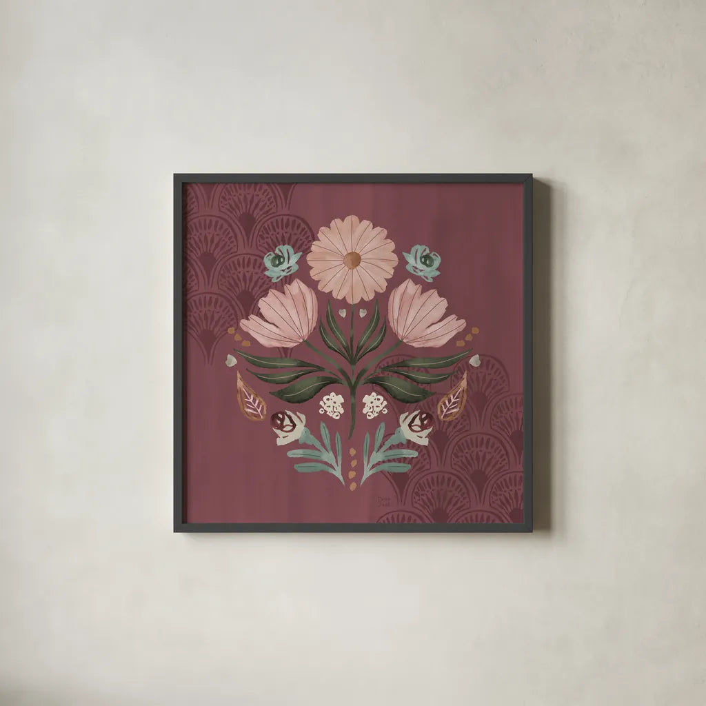 Impressions V by Dina June. Shown in a sleek black glass frame for a contemporary gallery look. Available as an archival giclee rolled canvas, fine art paper, or poster print. SKU 97778a.