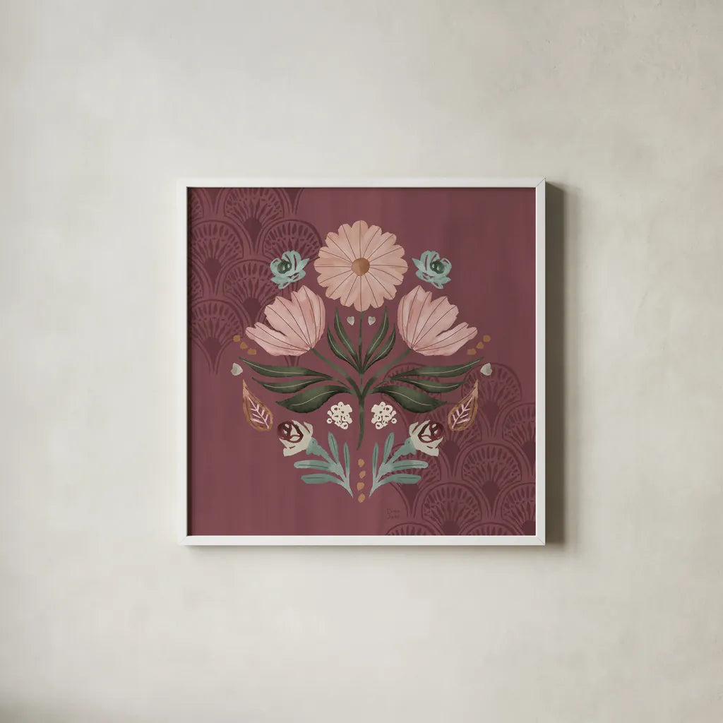 Impressions V by Dina June. Shown in a crisp white glass frame for a clean and minimalist style. Available as an archival giclee rolled canvas, fine art paper, or poster print. SKU 97778a.