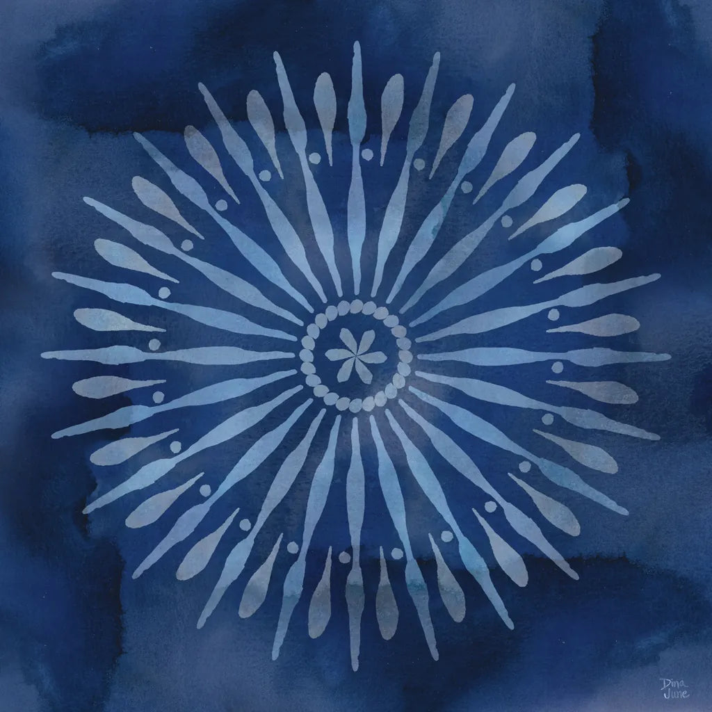 Indigo Splash III by Dina June. SKU 71922a. Archival Giclee Fine art print for wall decor.