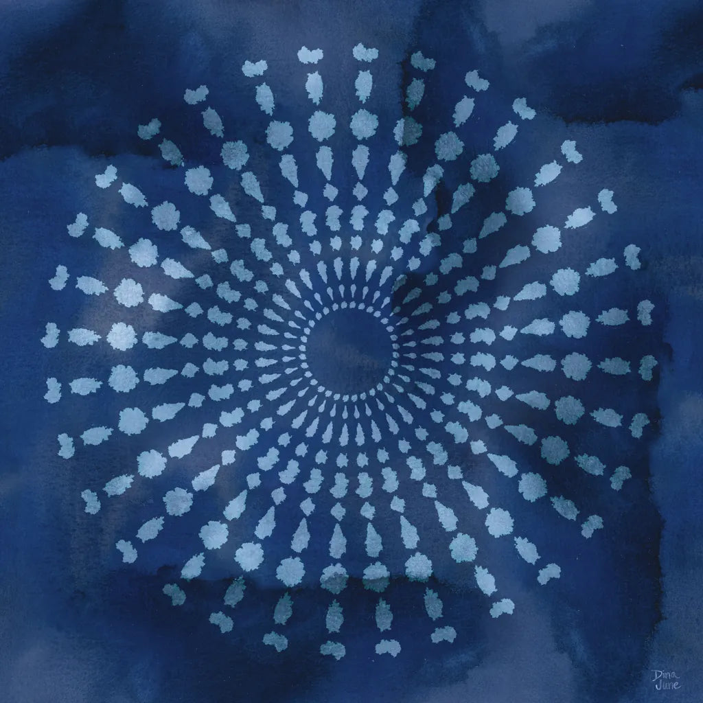 Indigo Splash V by Dina June. SKU 71924a. Archival Giclee Fine art print for wall decor.
