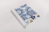 Indigo Splash VI by Dina June. shown as a rolled paper print. Available as archival giclee rolled canvas, fine art paper, or poster print. SKU 71925i.