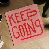 Keep Going I by Dina June. Shown as a detailed flat fine art print, highlighting archival giclee quality. Available as an archival giclee rolled canvas, fine art paper, or poster print. SKU 91812a.