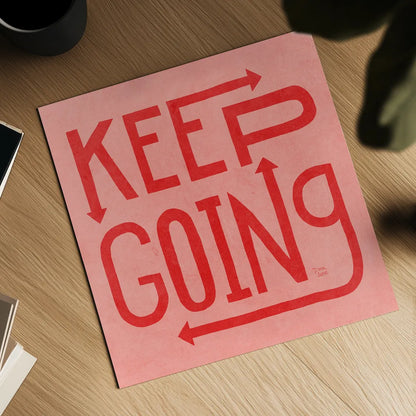 Keep Going I by Dina June. Shown as a detailed flat fine art print, highlighting archival giclee quality. Available as an archival giclee rolled canvas, fine art paper, or poster print. SKU 91812a.