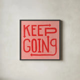 Keep Going I by Dina June. Shown in a sleek black glass frame for a contemporary gallery look. Available as an archival giclee rolled canvas, fine art paper, or poster print. SKU 91812a.