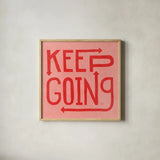 Keep Going I by Dina June. Shown in a natural wood glass frame for a timeless modern aesthetic. Available as an archival giclee rolled canvas, fine art paper, or poster print. SKU 91812a.
