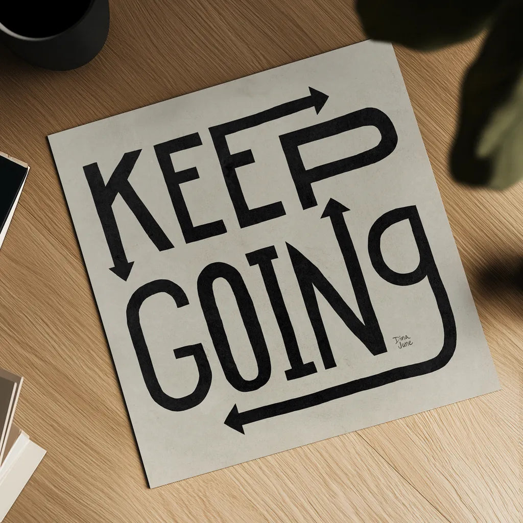 Keep Going I Neutral by Dina June. Shown as a detailed flat fine art print, highlighting archival giclee quality. Available as an archival giclee rolled canvas, fine art paper, or poster print. SKU 91813a.
