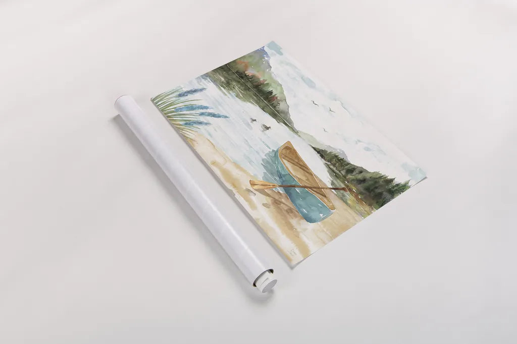 Lake Love I by Dina June. shown as a rolled paper print. Available as archival giclee rolled canvas, fine art paper, or poster print. SKU 67270i.