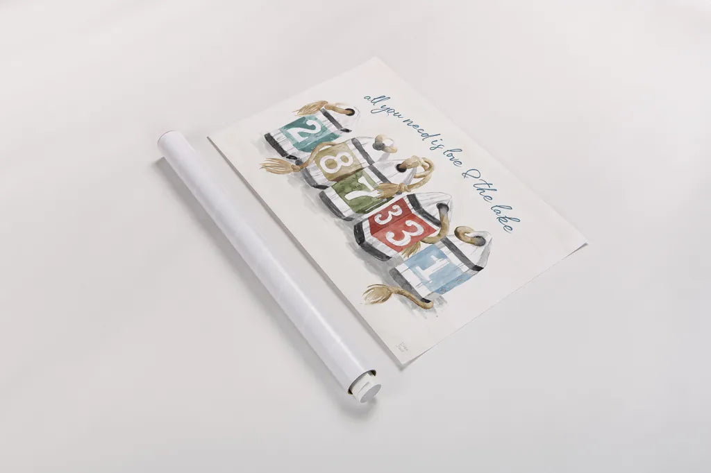 Lake Love IV by Dina June. shown as a rolled paper print. Available as archival giclee rolled canvas, fine art paper, or poster print. SKU 67273i.