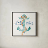 Lake Love V by Dina June. Shown in a sleek black glass frame for a contemporary gallery look. Available as an archival giclee rolled canvas, fine art paper, or poster print. SKU 67274a.