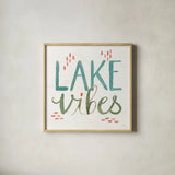 Lake Love VIII by Dina June. Shown in a natural wood glass frame for a timeless modern aesthetic. Available as an archival giclee rolled canvas, fine art paper, or poster print. SKU 67277a.