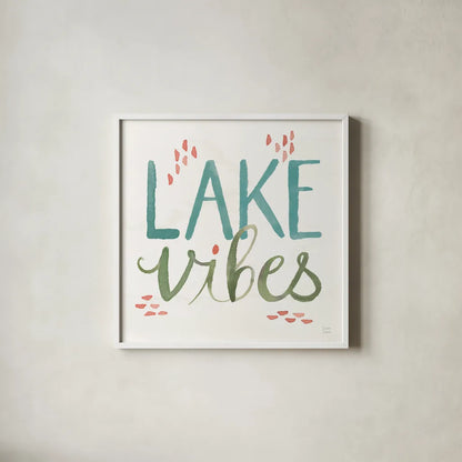Lake Love VIII by Dina June. Shown in a crisp white glass frame for a clean and minimalist style. Available as an archival giclee rolled canvas, fine art paper, or poster print. SKU 67277a.