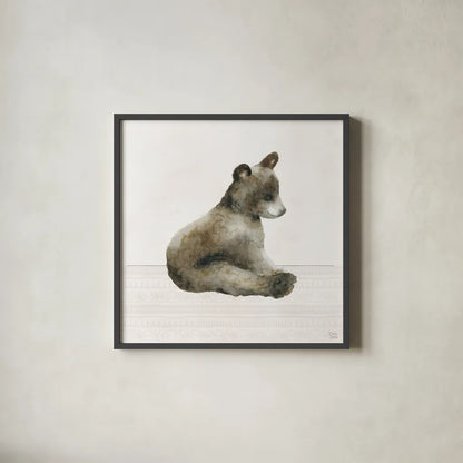 Little Animals I by Dina June. Shown in a sleek black glass frame for a contemporary gallery look. Available as an archival giclee rolled canvas, fine art paper, or poster print. SKU 90259a.