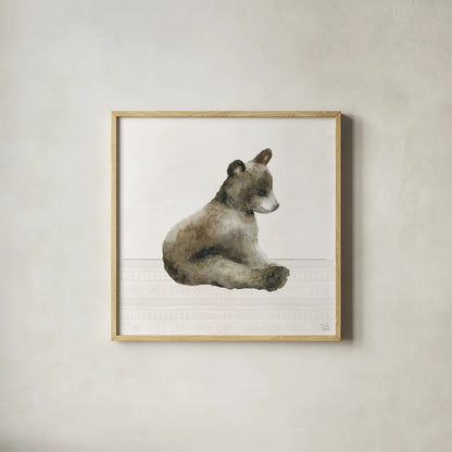 Little Animals I by Dina June. Shown in a natural wood glass frame for a timeless modern aesthetic. Available as an archival giclee rolled canvas, fine art paper, or poster print. SKU 90259a.