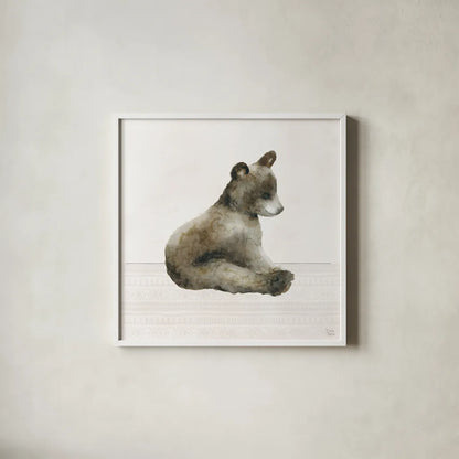 Little Animals I by Dina June. Shown in a crisp white glass frame for a clean and minimalist style. Available as an archival giclee rolled canvas, fine art paper, or poster print. SKU 90259a.