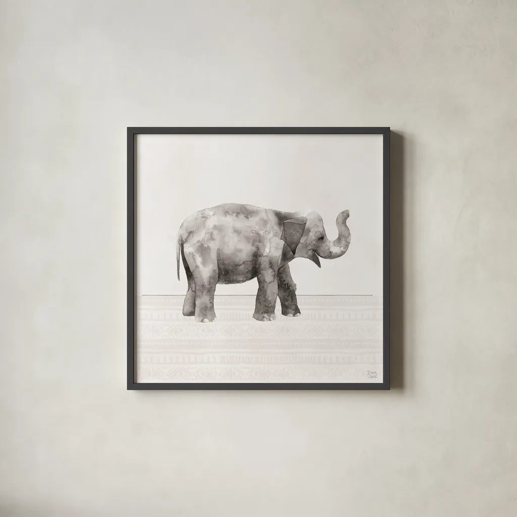 Little Animals III by Dina June. Shown in a sleek black glass frame for a contemporary gallery look. Available as an archival giclee rolled canvas, fine art paper, or poster print. SKU 90261a.