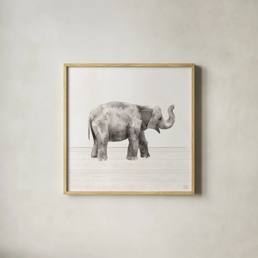 Little Animals III by Dina June. Shown in a natural wood glass frame for a timeless modern aesthetic. Available as an archival giclee rolled canvas, fine art paper, or poster print. SKU 90261a.