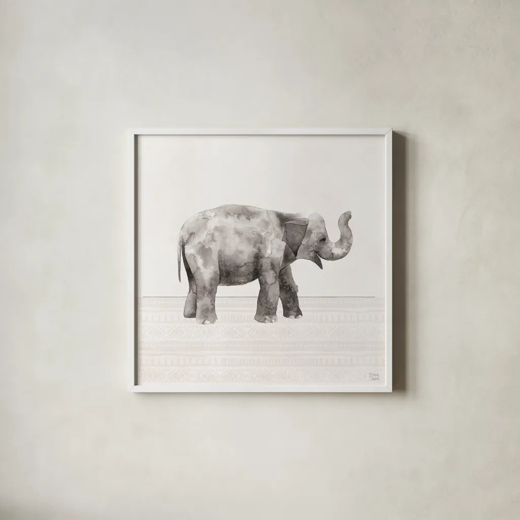 Little Animals III by Dina June. Shown in a crisp white glass frame for a clean and minimalist style. Available as an archival giclee rolled canvas, fine art paper, or poster print. SKU 90261a.