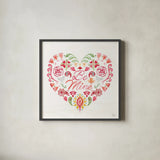 Love Always II by Dina June. Shown in a sleek black glass frame for a contemporary gallery look. Available as an archival giclee rolled canvas, fine art paper, or poster print. SKU 74065a.