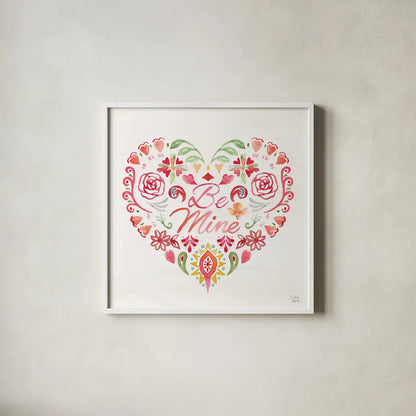 Love Always II by Dina June. Shown in a crisp white glass frame for a clean and minimalist style. Available as an archival giclee rolled canvas, fine art paper, or poster print. SKU 74065a.