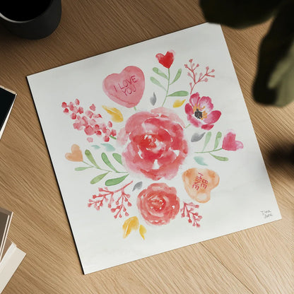 Love Always IV by Dina June. Shown as a detailed flat fine art print, highlighting archival giclee quality. Available as an archival giclee rolled canvas, fine art paper, or poster print. SKU 74067a.