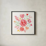 Love Always IV by Dina June. Shown in a sleek black glass frame for a contemporary gallery look. Available as an archival giclee rolled canvas, fine art paper, or poster print. SKU 74067a.