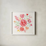 Love Always IV by Dina June. Shown in a crisp white glass frame for a clean and minimalist style. Available as an archival giclee rolled canvas, fine art paper, or poster print. SKU 74067a.