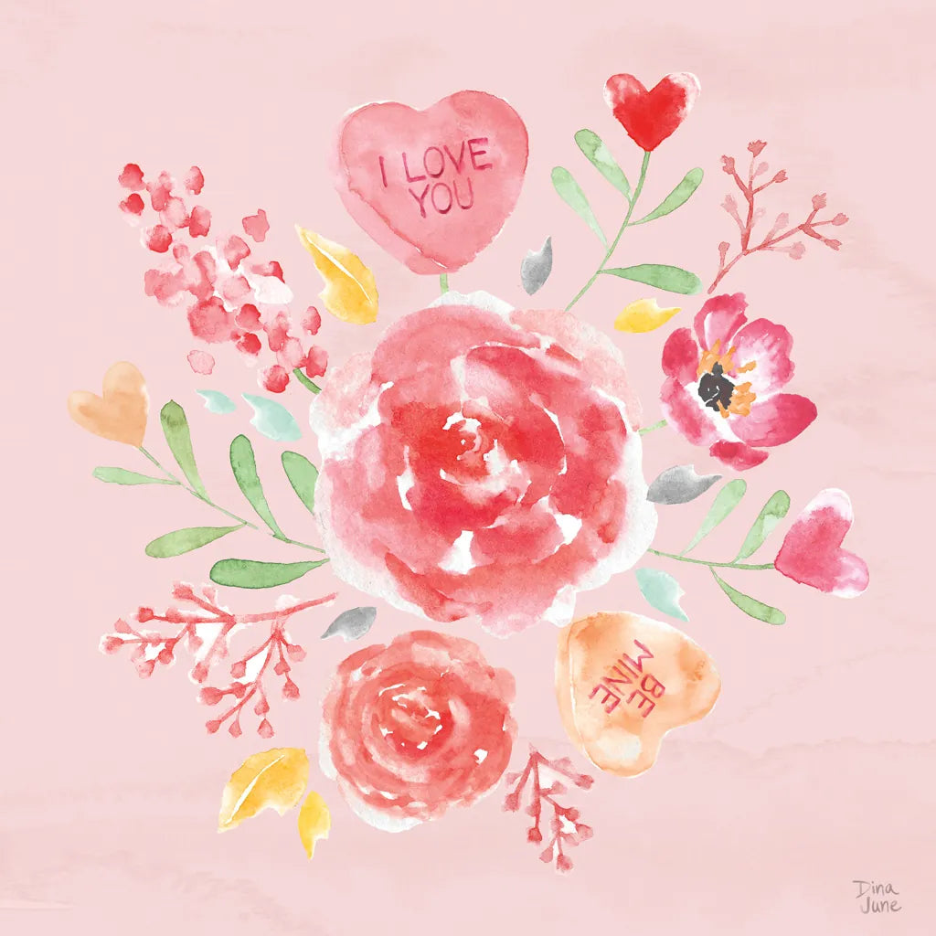 Love Always IV Pink by Dina June. SKU 76447a. Archival Giclee Fine art print for wall decor.