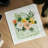 Lucky Charm I by Dina June. Shown as a detailed flat fine art print, highlighting archival giclee quality. Available as an archival giclee rolled canvas, fine art paper, or poster print. SKU 74634a.