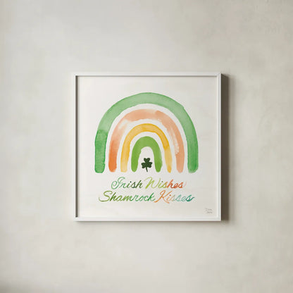 Lucky Charm III by Dina June. Shown in a crisp white glass frame for a clean and minimalist style. Available as an archival giclee rolled canvas, fine art paper, or poster print. SKU 74636a.