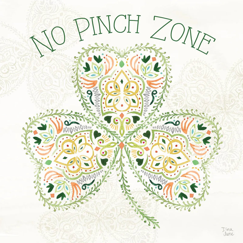 Lucky Charm IV No Pinch Zone by Dina June. SKU 97386a. Archival Giclee Fine art print for wall decor.