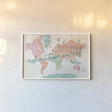 Macrame Meander I by Dina June. shown as a paper print in a white frame. Available as a archival giclee rolled canvas, fine art paper, or poster print. SKU 66565i.