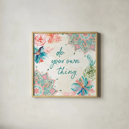 Macrame Meander III by Dina June. Shown in a natural wood glass frame for a timeless modern aesthetic. Available as an archival giclee rolled canvas, fine art paper, or poster print. SKU 66567a.