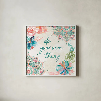 Macrame Meander III by Dina June. Shown in a crisp white glass frame for a clean and minimalist style. Available as an archival giclee rolled canvas, fine art paper, or poster print. SKU 66567a.