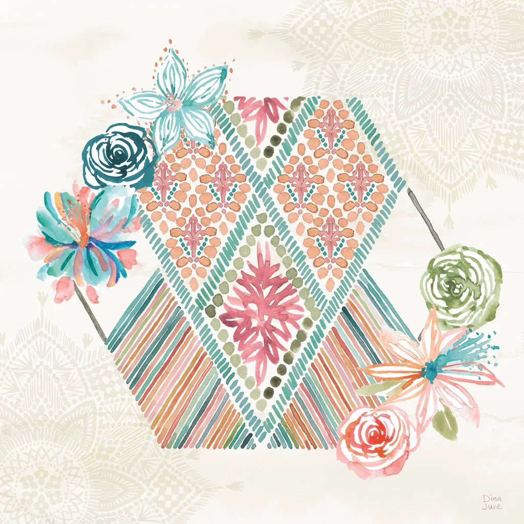 Macrame Meander IV by Dina June. SKU 66568a. Archival Giclee Fine art print for wall decor.