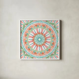 Macrame Meander VI by Dina June. Shown in a crisp white glass frame for a clean and minimalist style. Available as an archival giclee rolled canvas, fine art paper, or poster print. SKU 66570a.
